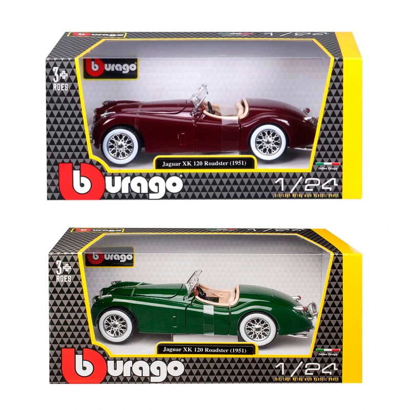 Автомодель - JAGUAR XK 120 (1951) (асорті вишневий, сріблястий, 1:24)