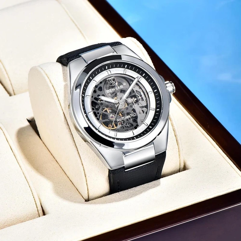 Чоловічий годинник Benyar BY-5207 Black-Silver-White