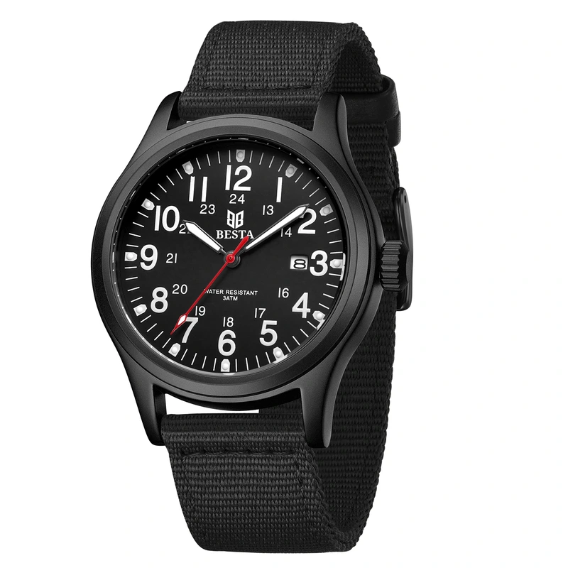 Чоловічий тактичний годинник Besta Command Black