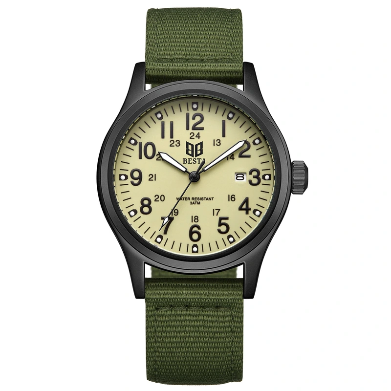 Чоловічий тактичний годинник Besta Command Green