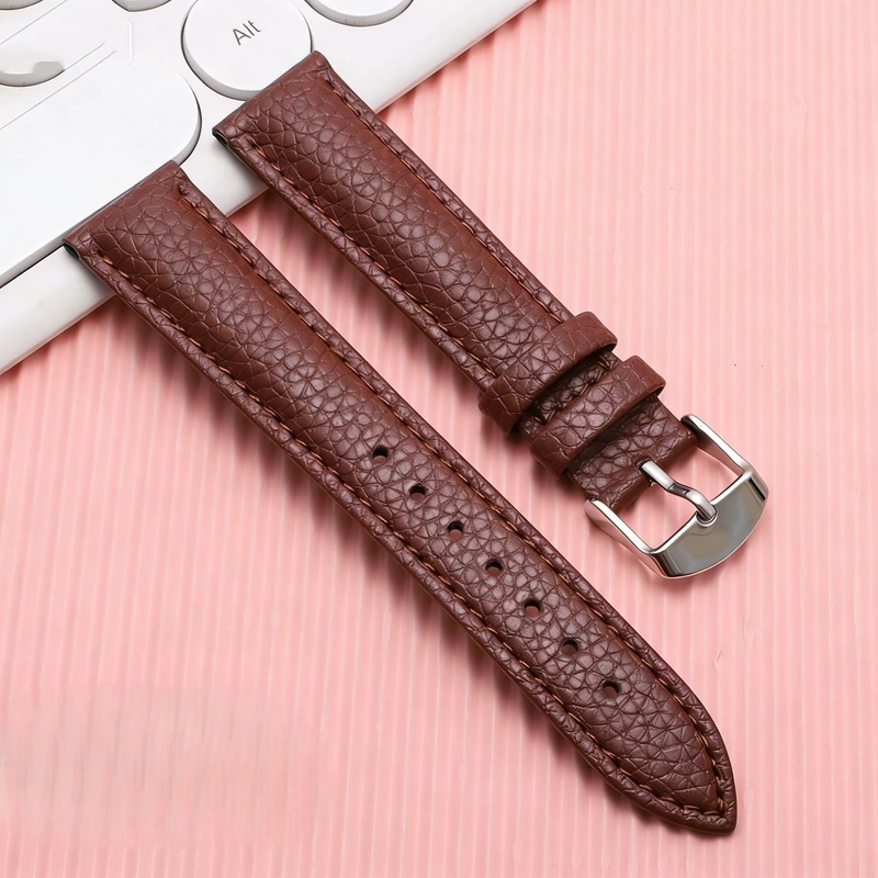 Ремінець шкіряний коричневий 14 мм