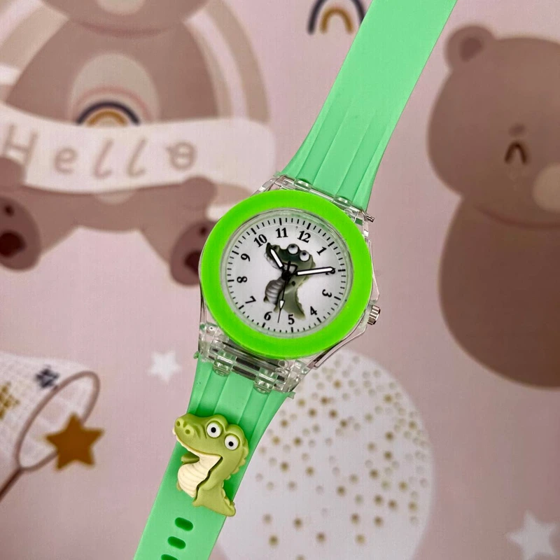 Дитячий годинник Better 005 Crocodile Green-White