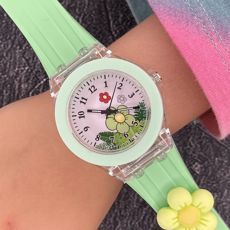 Дитячий годинник Better 005 Flowers Green-White