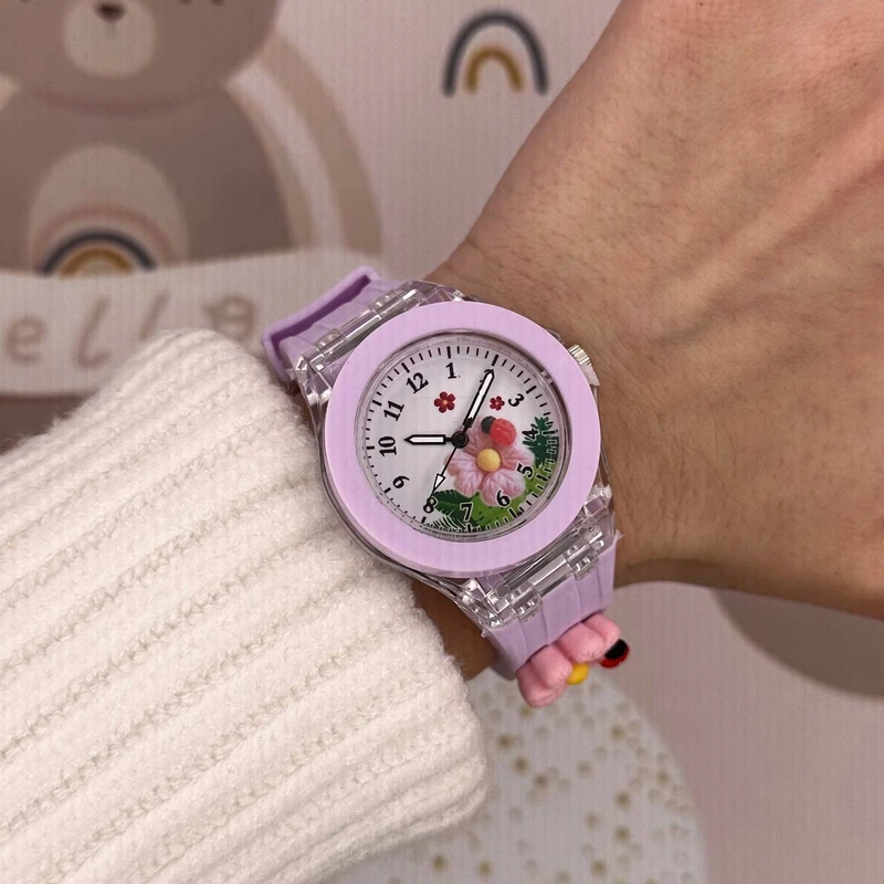 Дитячий годинник Better 005 Flowers Pink-White (1184-0134)