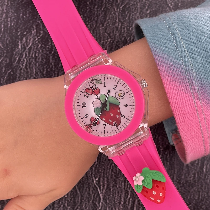 Дитячий годинник Better 005 Strawberry Pink-White