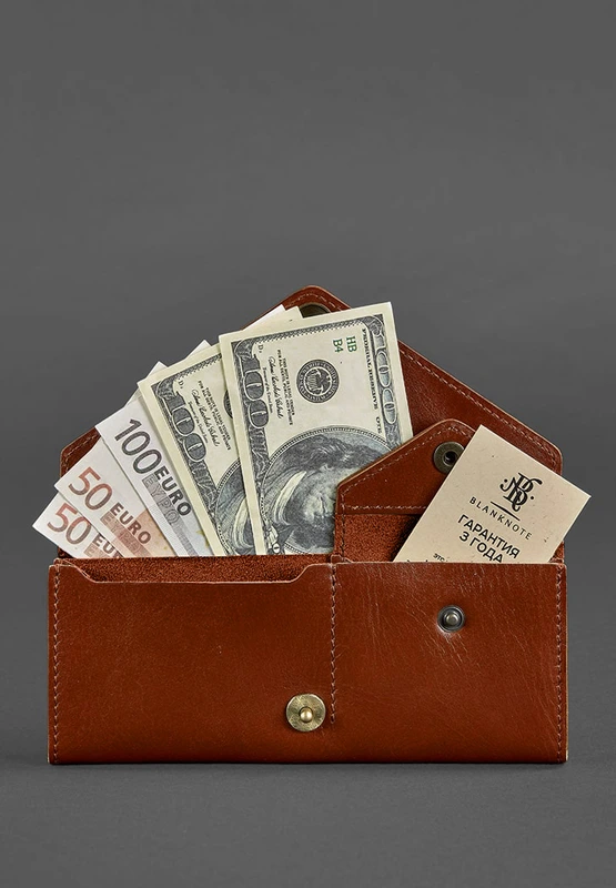 Жіночий шкіряний гаманець Керрі 1.0 світло-коричневий