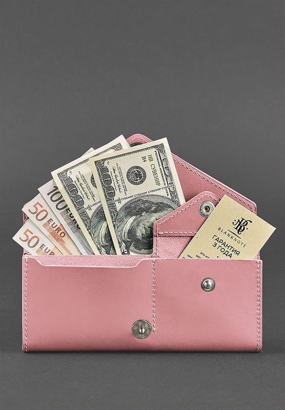 Жіночий шкіряний гаманець Керрі 1.0 рожевий