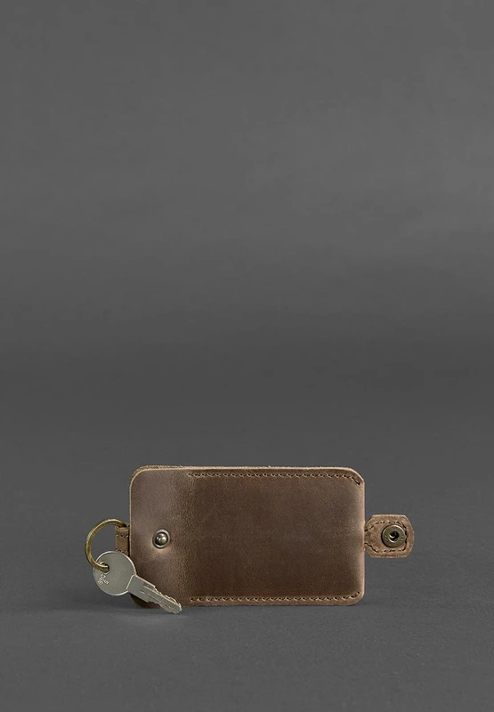 Шкіряна ключниця 1.0 темно-коричнева Crazy Horse