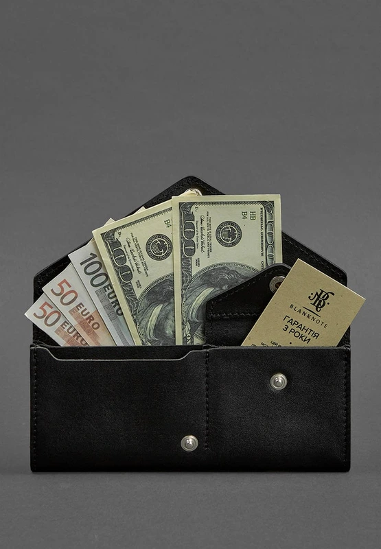 Жіночий шкіряний гаманець Керрі 1.0 чорний Krast