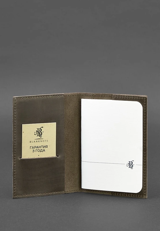 Шкіряна обкладинка для паспорта та військового квитка 1.2 темно-коричнева