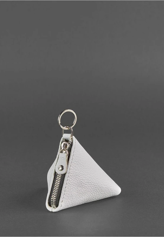 Жіноча шкіряна монетниця 2.0 Піраміда біла