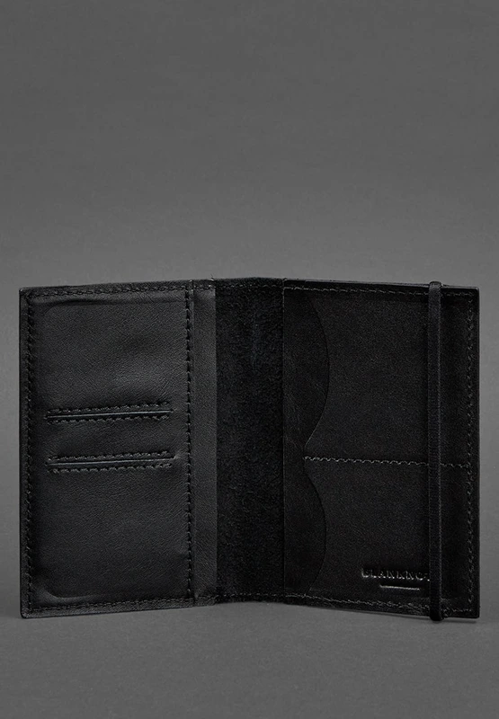 Шкіряна обкладинка для паспорта 2.0 чорна