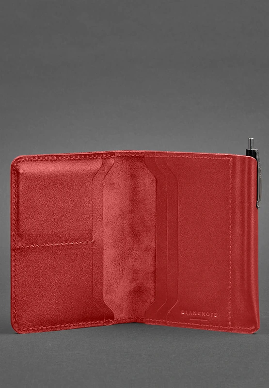 Шкіряне портмоне 2.0 червоне