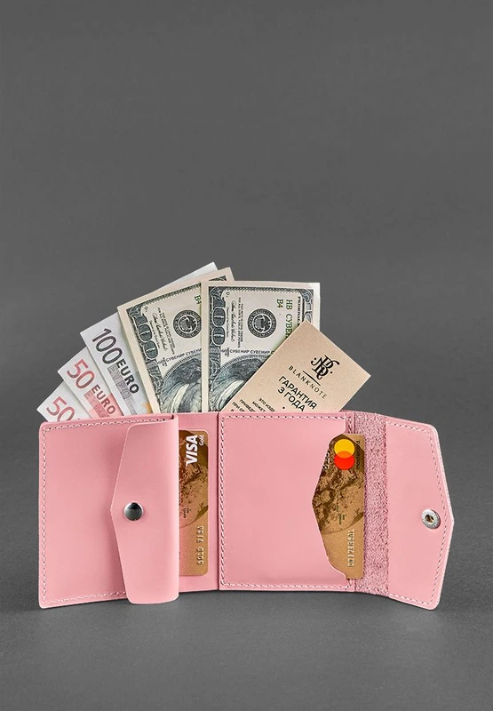 Жіночий шкіряний гаманець 2.1 Рожевий