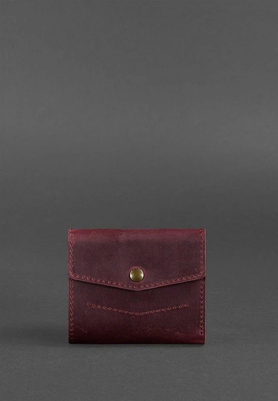 Жіночий шкіряний гаманець 2.1 бордовий Crazy Horse