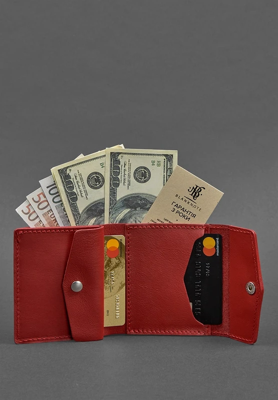 Жіночий шкіряний гаманець 2.1 червоний Krast