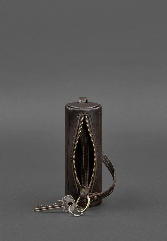Шкіряна ключниця 3.0 Тубус темно-коричнева