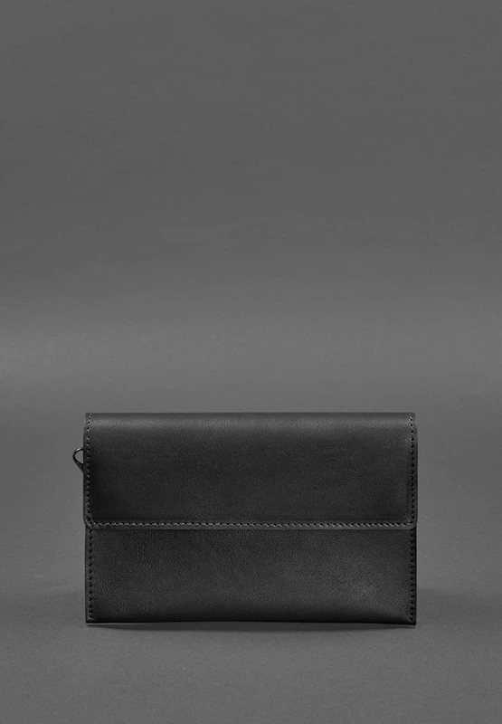 Шкіряний чоловічий клатч-барсетка 3.0 чорний краст