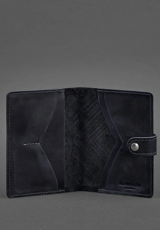 Жіноча шкіряна обкладинка для паспорта 3.0 Інді синя