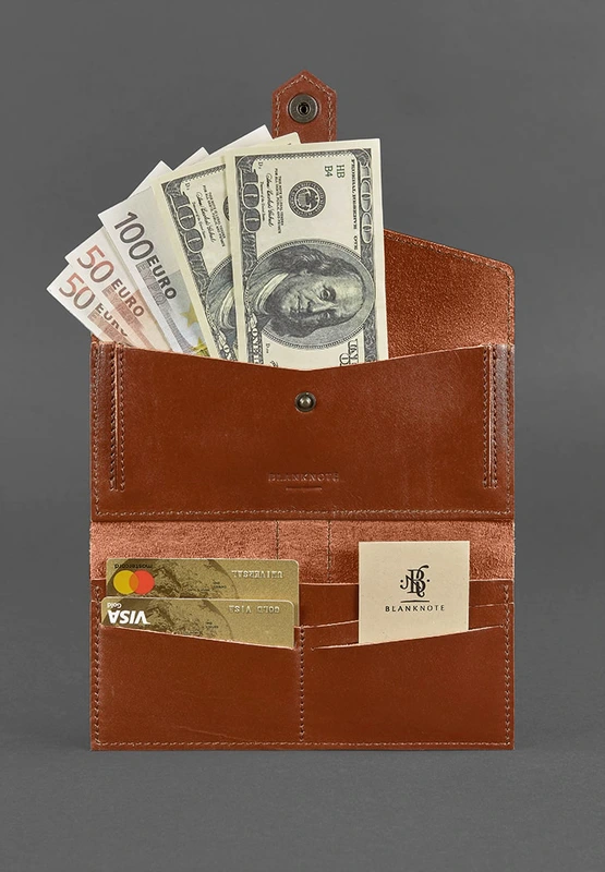 Шкіряне портмоне 3.0 світло-коричневе