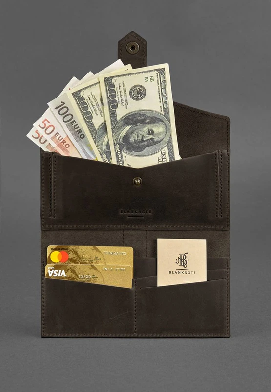 Шкіряне портмоне 3.0 темно-коричневе