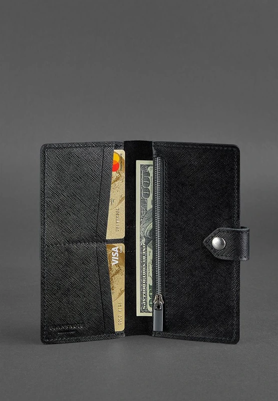 Шкіряне портмоне 3.1 чорне Blackwood