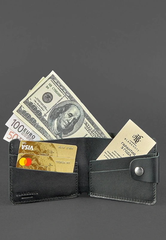 Шкіряне портмоне 4.3 чорне