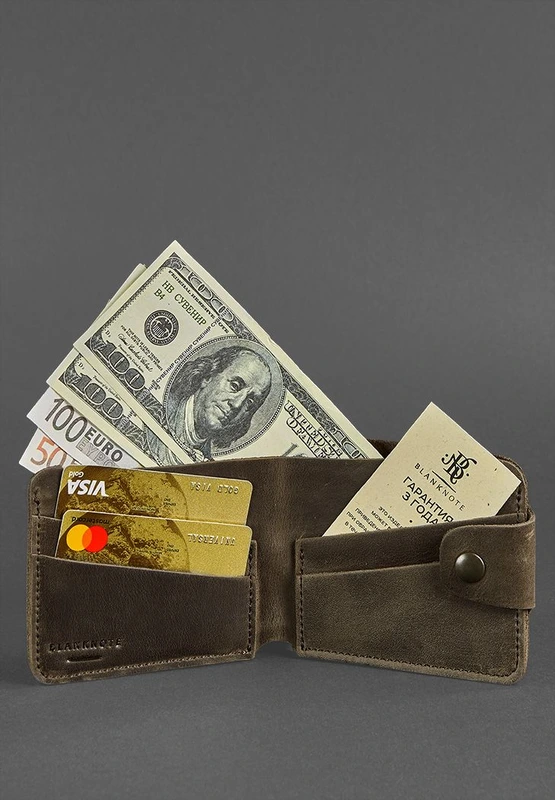 Шкіряне портмоне 4.3 темно-коричневе