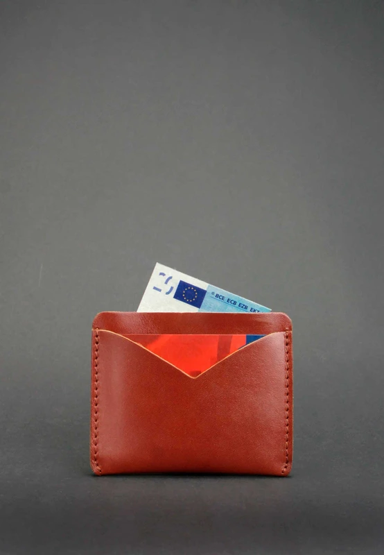 Шкіряна візитниця 5.0 світло-коричнева