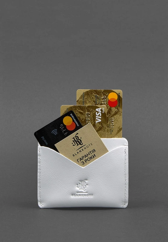 Жіноча шкіряна візитниця 5.0 біла