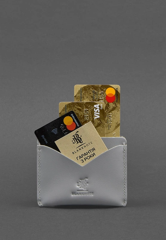 Жіноча шкіряна візитниця 5.0 сіра