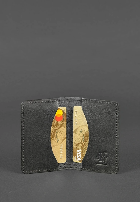 Шкіряний кард-кейс (візитниця) 6.0 чорний