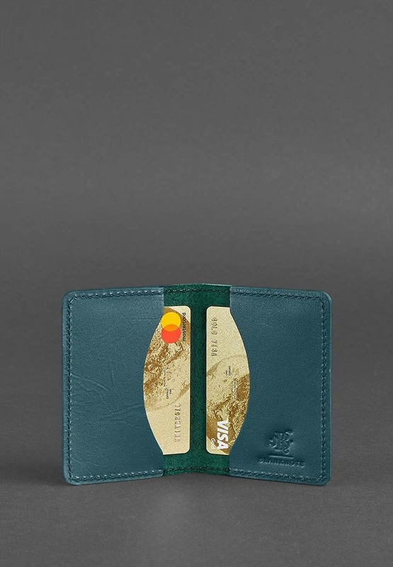 Жіночий шкіряний кард-кейс (візитниця) 6.0 зелений