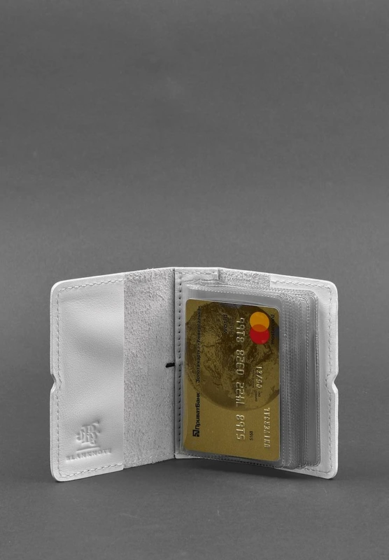 Жіночий шкіряний кард-кейс 7.0 білий Краст