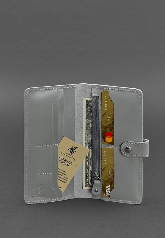 Шкіряне портмоне 7.0 сіре