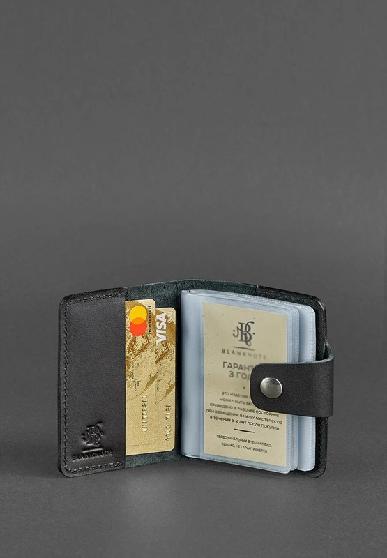 Шкіряний кард-кейс 7.1 (Книжечка) чорний