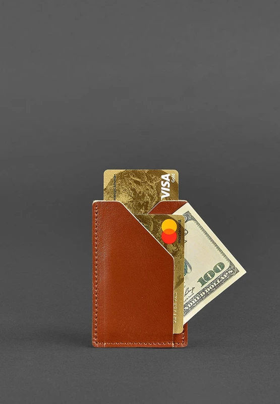 Шкіряний кард-кейс 8.0 світло-коричневий