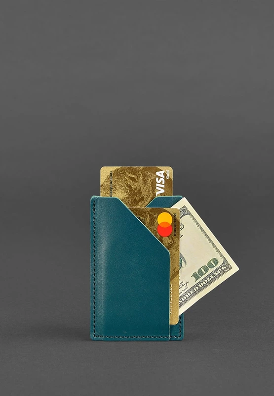 Жіночий шкіряний кард-кейс 8.0 зелений