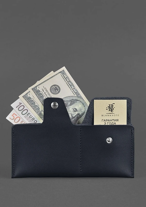 Шкіряне портмоне-купюрник 8.0 чорне