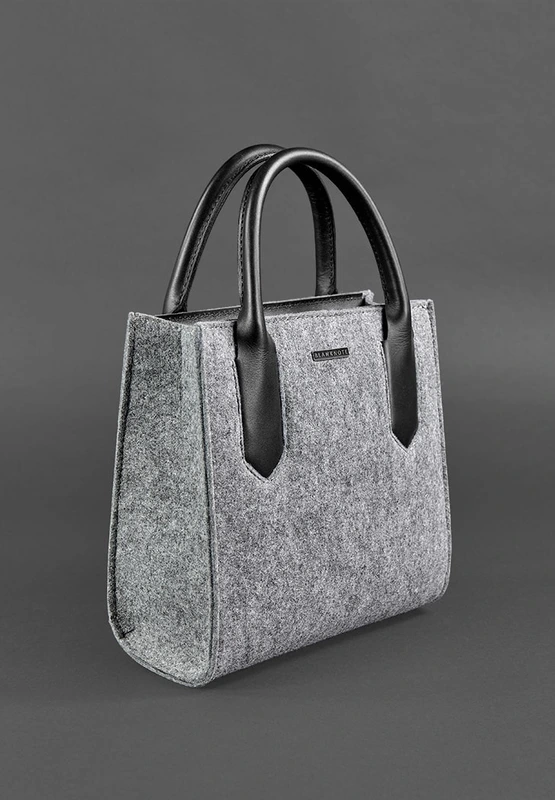 Фетрова жіноча сумка-кроссбоді Blackwood з шкіряними чорними вставками