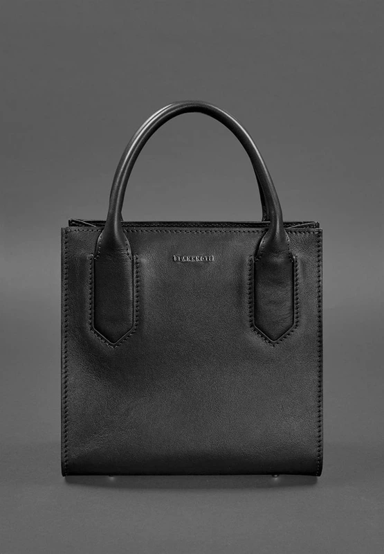 Шкіряна жіноча сумка-кроссбоді чорна