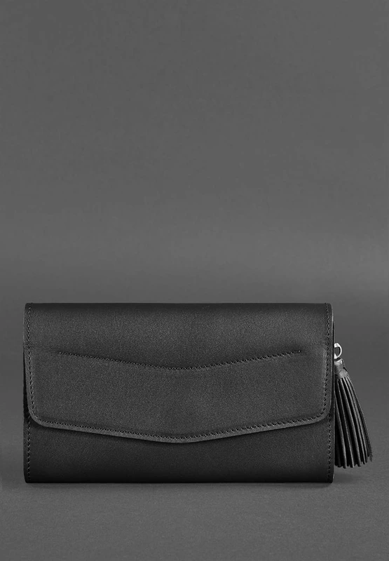 Шкіряна жіноча сумка Еліс чорна