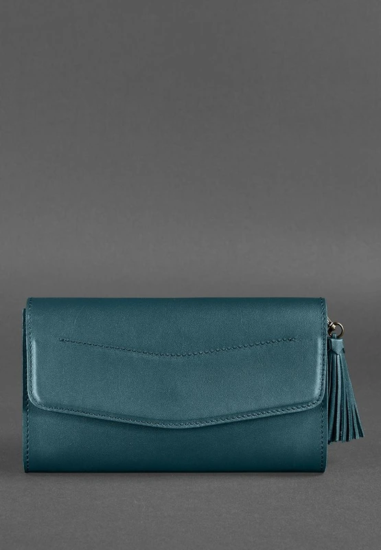 Шкіряна жіноча сумка Еліс зелена