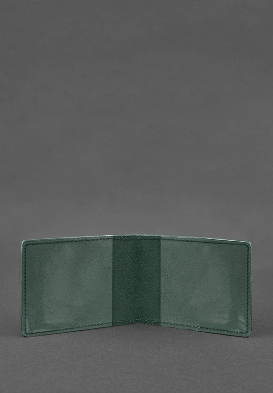 Шкіряна обкладинка для посвідчення учасника бойових дій (УБД) зелена