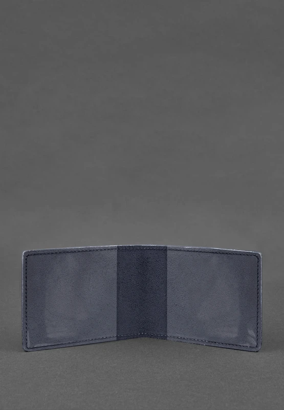 Шкіряна обкладинка для посвідчення учасника бойових дій (УБД) темно-синя