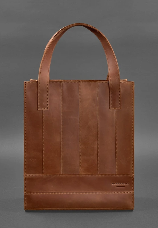 Шкіряна жіноча сумка шоппер Бетсі світло-коричнева Crazy Horse