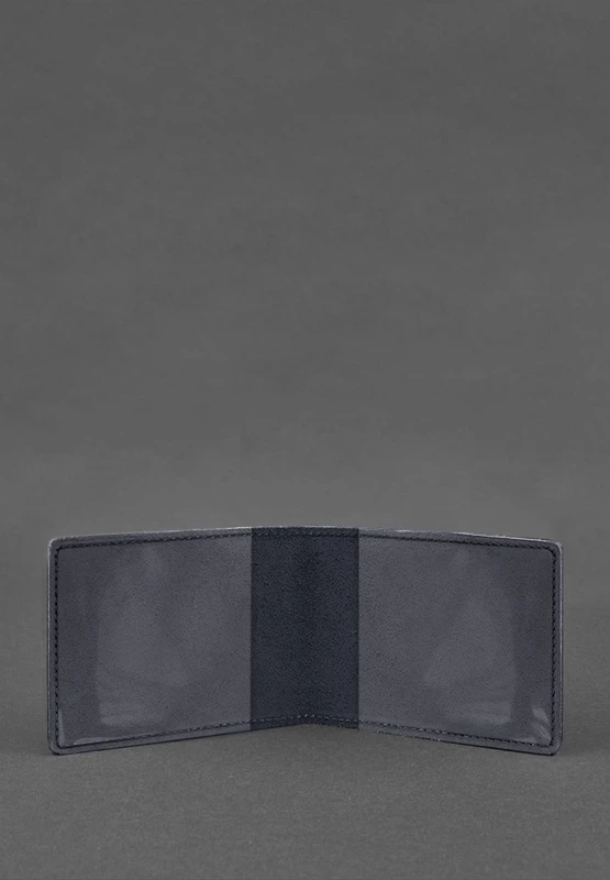 Шкіряна обкладинка на посвідчення Головного управління розвідки (ГУР) темно-синя Crazy Horse