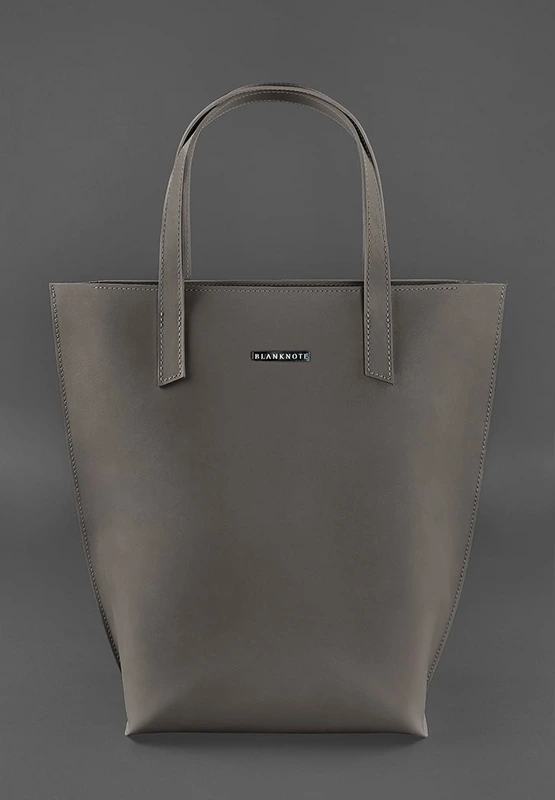 Шкіряна жіноча сумка шоппер D.D. темно-бежева