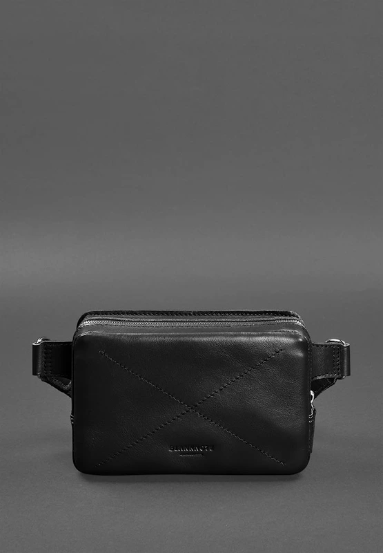 Шкіряна поясна сумка Dropbag Minі чорна