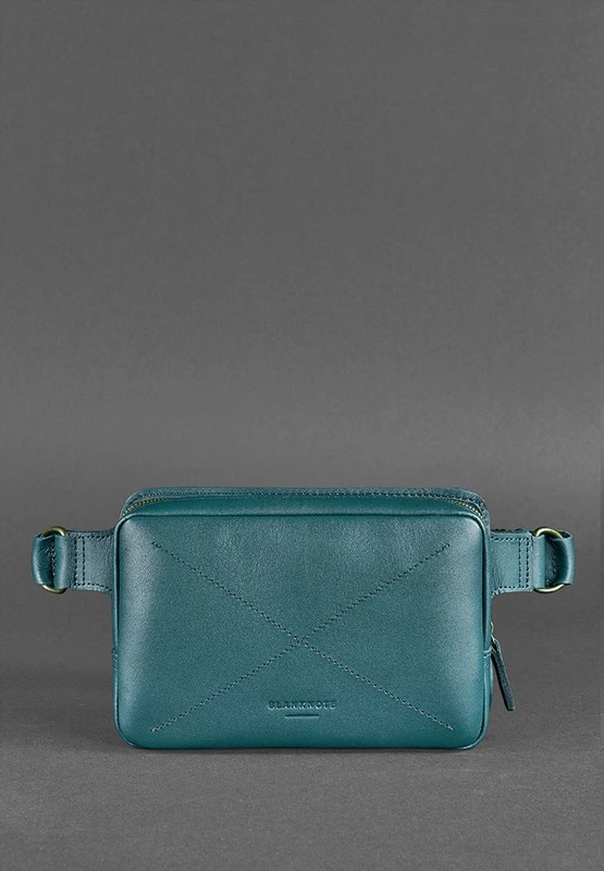 Шкіряна поясна сумка Dropbag Mini зелена